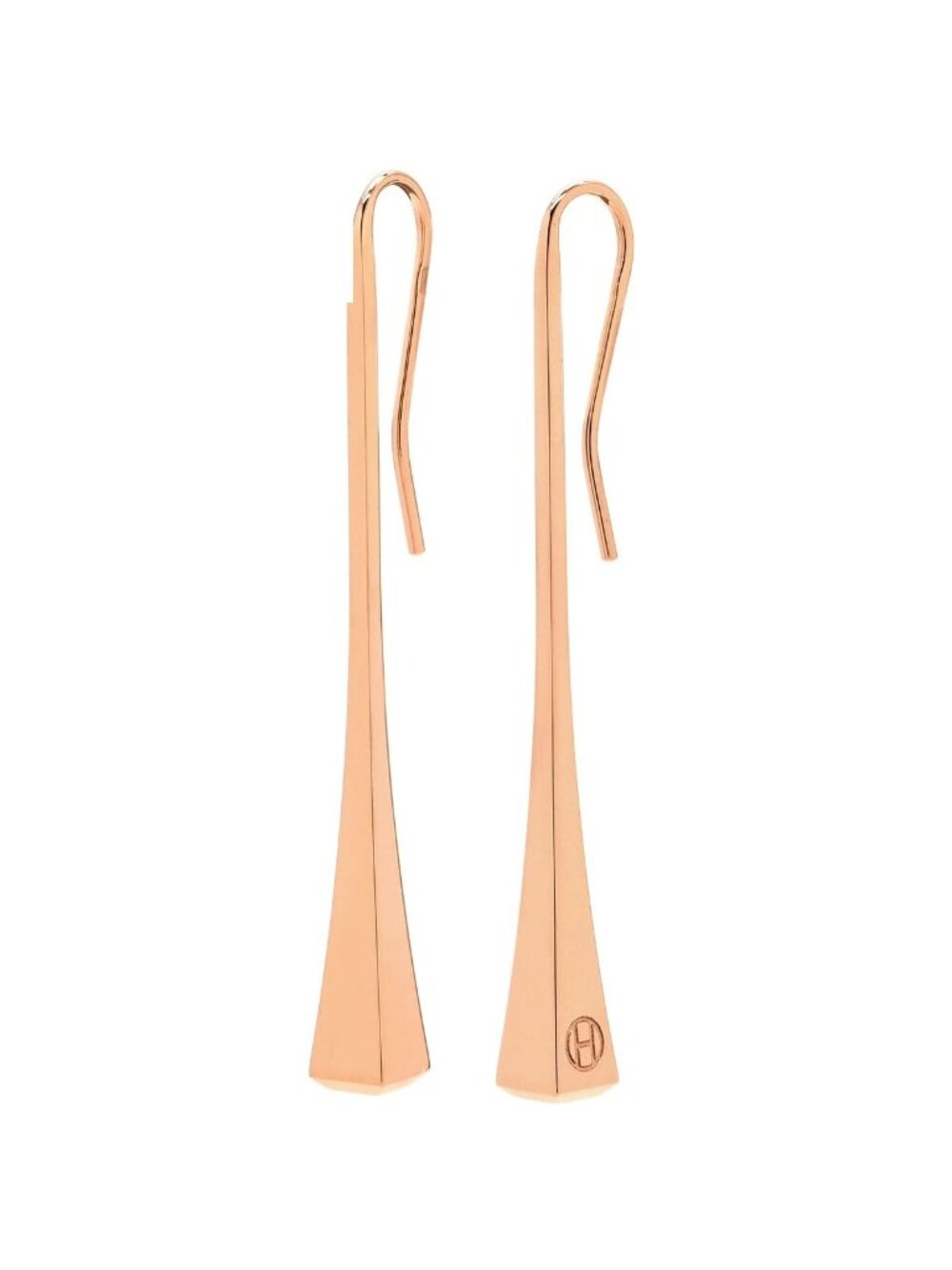 Hermes Earrings Crew de Forges Rose Gold Pink Hook